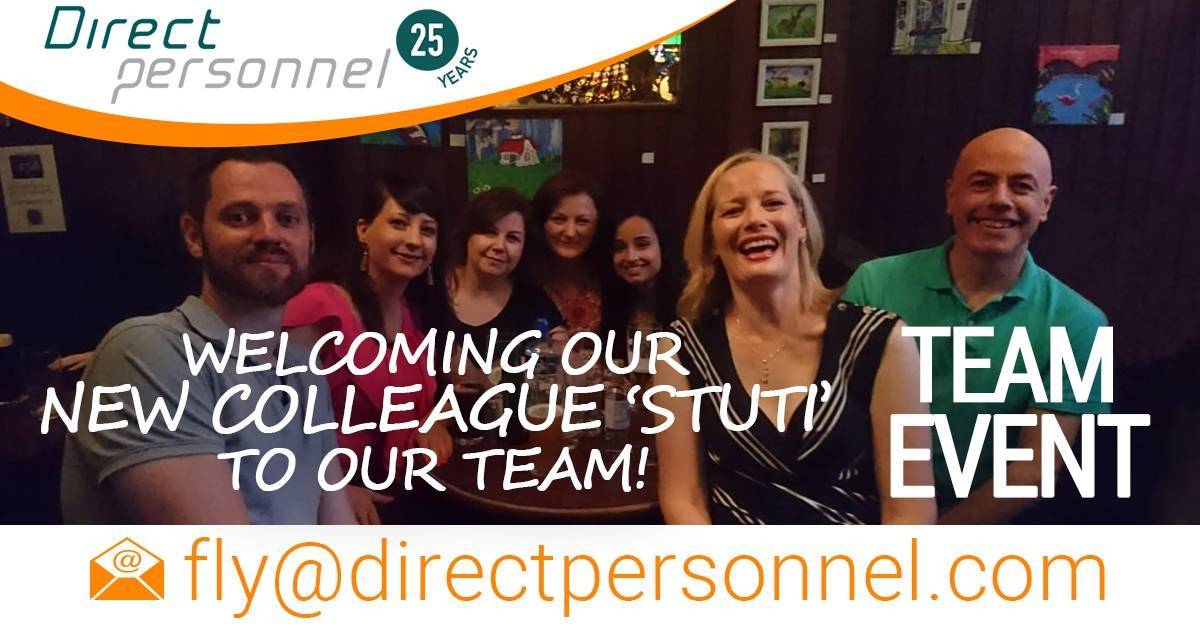 Direct Personnel welcome their new colleague Stuti to the team - Direct Personnel