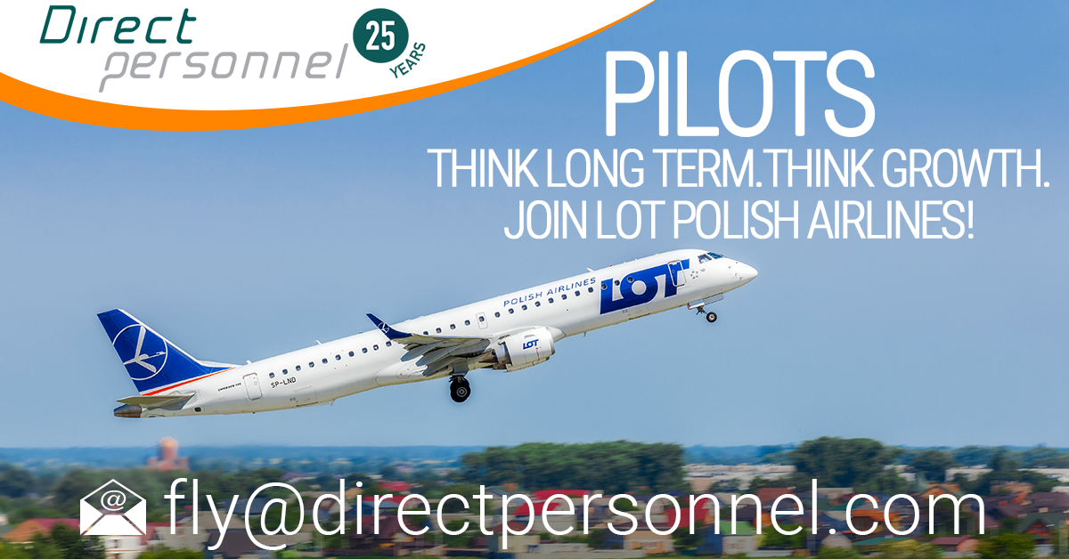 DHC8 Q400 Pilot jobs, EMB170/190 Pilot Jobs, Hiring DHC8 Q400 First Officers, Hiring EMB170/190 Captains, LOT Polish Airlines Pilot Jobs - Direct Personnel