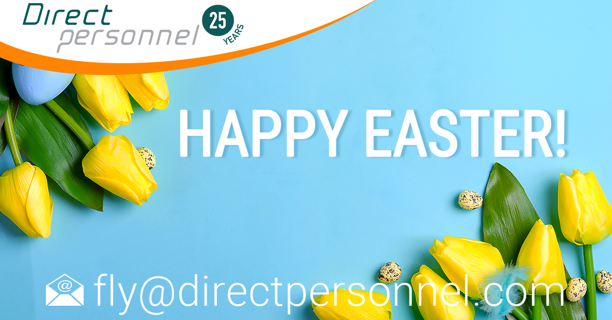 Happy Easter, Pilots we wish you a happy Easter, Easter weekend, Pilot jobs, airline industry jobs, Flight Crew jobs - Direct Personnel