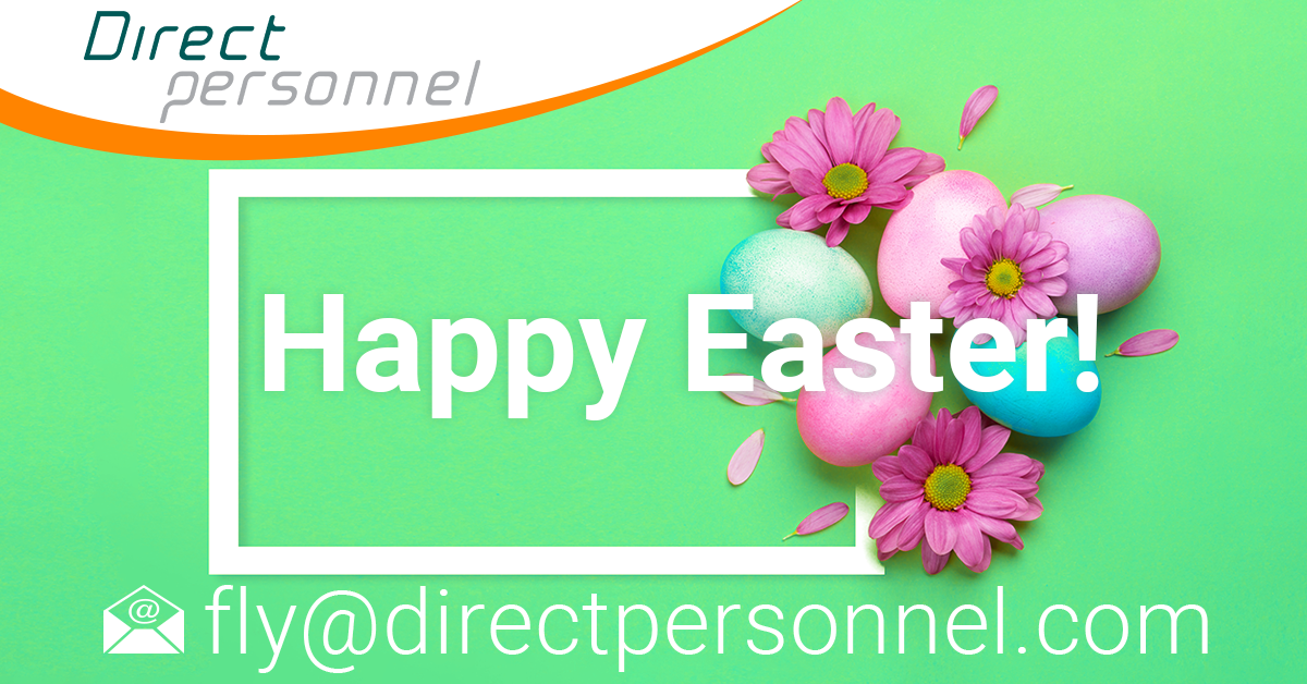 Happy Easter, Easter 2022, Pilots we wish you a happy Easter, Easter weekend, Pilot jobs, airline industry jobs, Flight Crew jobs - Direct Personnel