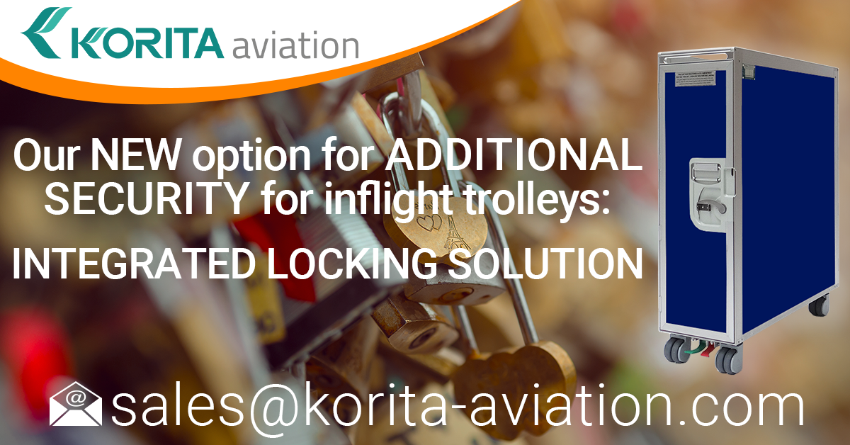 Integrated locking solution for trolleys, airline cart locks, aviation trolley locking systems - Korita Aviation