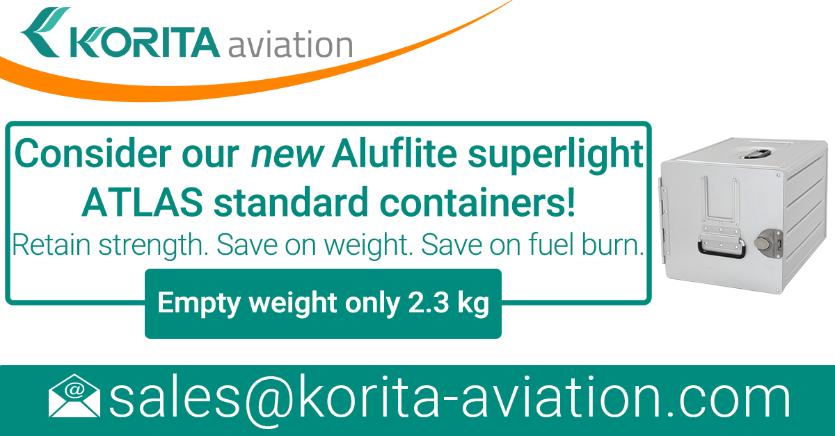 Aluflite superlight ATLAS container, ATLAS container, ATLAS standard unit, aircraft galley container, ATLAS standard carrier, inflight container, cabin storage unit, lightweight ATLAS container – Korita Aviation 