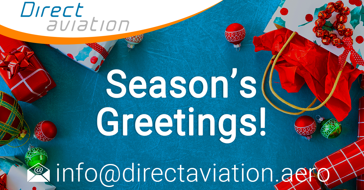 merry christmas and happy new year, season's greetings, Christmas message - Direct Aviation Group 