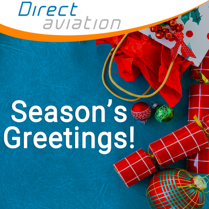 Season's greetings, thanks to our aviation industry business partners, festive season, happy new year, aircraft leasing, pilot recruitment, aircraft technical services, galley insert equipment - Direct Aviation