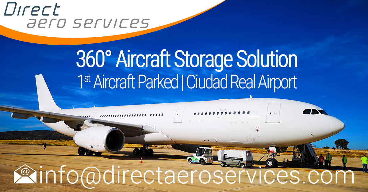 First Aircraft Parked with our 360°Aircraft Storage Solution! - Direct Aero Services