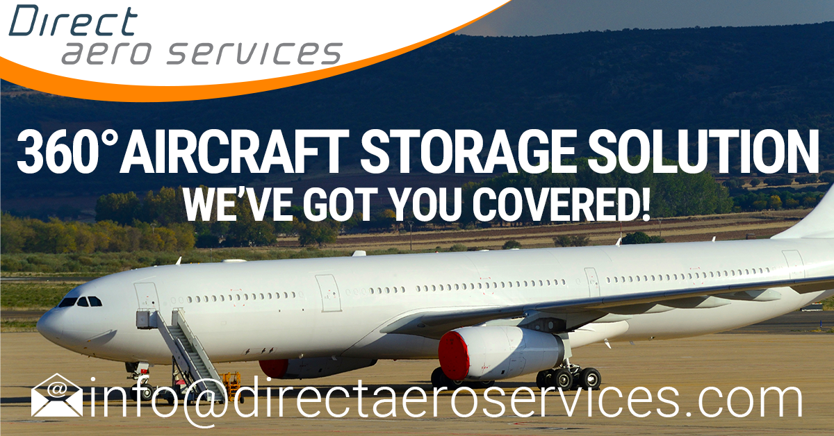 360°Aircraft Storage Solution, aircraft parking and storage service, aircraft technical services, short-term aircraft parking, long-term aircraft parking, aircraft leasing technical services, aircraft asset management - Direct Aero Services