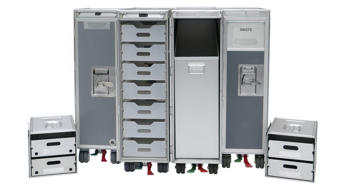 Used airline catering equipment, second hand galley equipment, used airline carts, used aircraft galley containers - Direct Air Flow