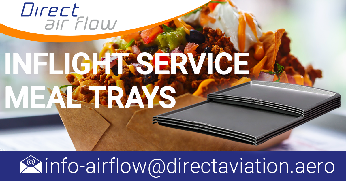 inflight meal trays, meal trays, food and beverage trays, ATLAS standard meal trays, KSSU standard meal trays - Direct Air Flow