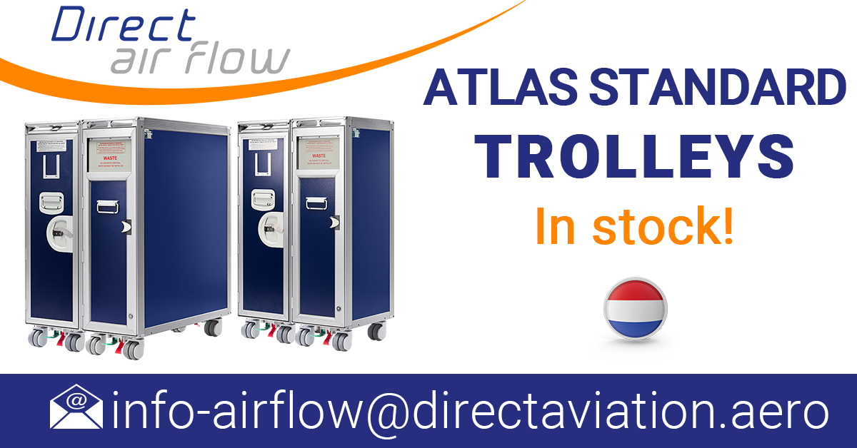 ATLAS standard trolleys, ATLAS standard carts, half size meal carts, half size waste carts, full size meal carts, full size waste carts, airline carts, airline trolleys, inflight catering trolleys, new aviation trolleys, catering trolleys, inflight servic