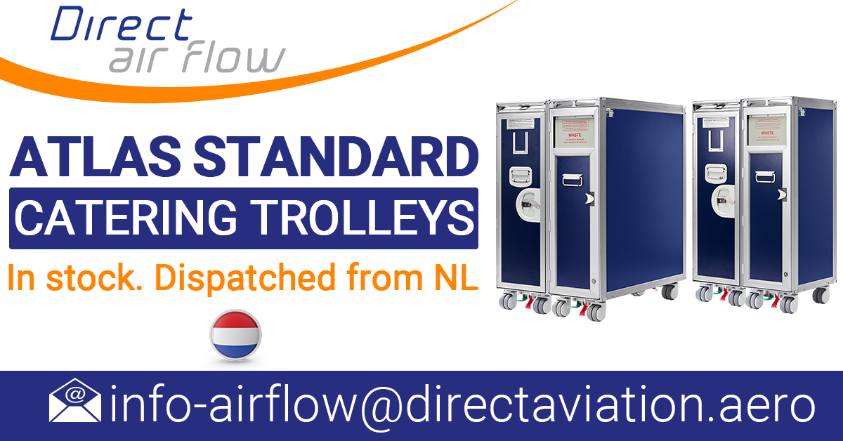 ATLAS standard trolleys, ATLAS standard carts, half size meal carts, half size waste carts, full size meal carts, full size waste carts, airline carts, airline trolleys, inflight catering trolleys, new aviation trolleys, catering trolleys, inflight servic