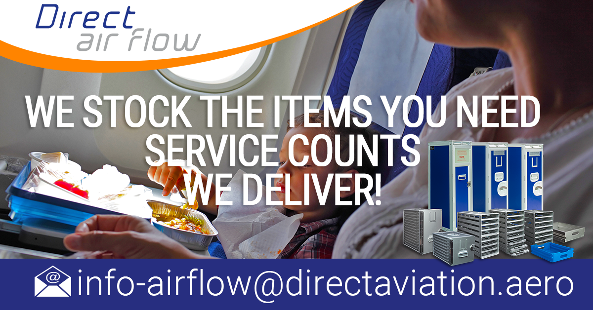 Direct Air Flow LinkedIn company page, follow us on LinkedIn, Stay tuned on Direct Air Flow, Direct Air Flow galley insert equipment, galley inserts available from stock, airline catering products, contact Direct Air Flow, Follow - Direct Air Flow 