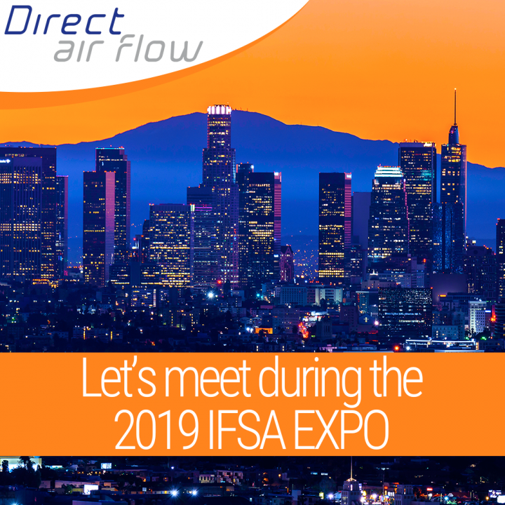 Direct Air Flow are attending the 2019 IFSA EXPO. Arrange to meet with Jamie Melleney, Sales Manager, Direct Air Flow