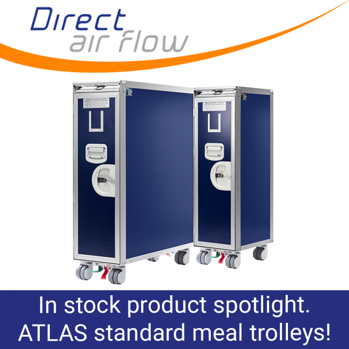 ATLAS standard trolleys, aircraft meal trolleys, cabin service trolleys, ATLAS airline carts, airline meal trolleys, food and beverage trolleys - Direct Air Flow