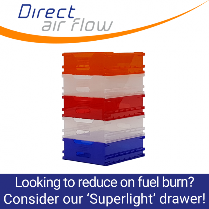 polypropylene catering drawers, popular airline drawers, superlight drawers, aviation drawers - Direct Air Flow