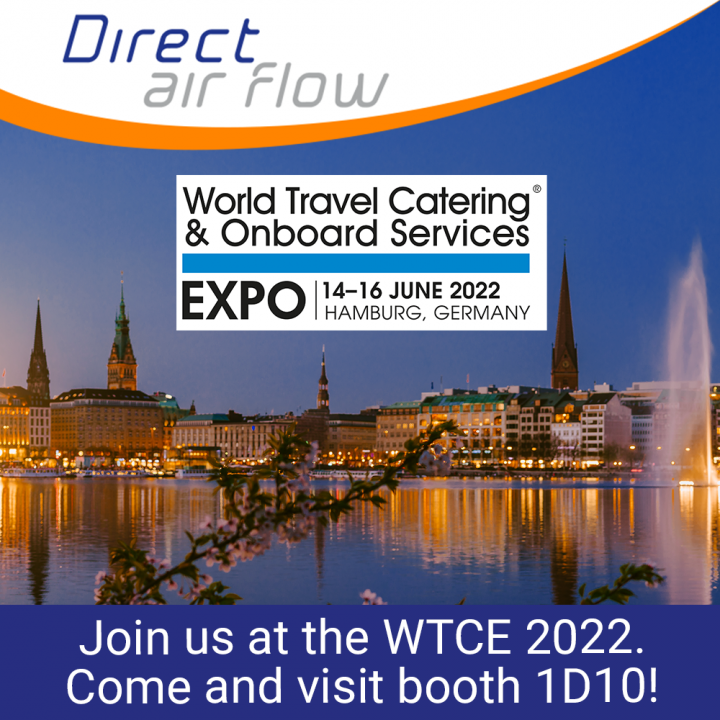 Direct Air Flow exhibits at WTCE 2020, Worl Travel Catering & Onboard Services, catering equipment, meet us, direct air flow news, attending wtce 2020, airlines meet us, cabin interior products, aircraft interior products - Direct Air Flow