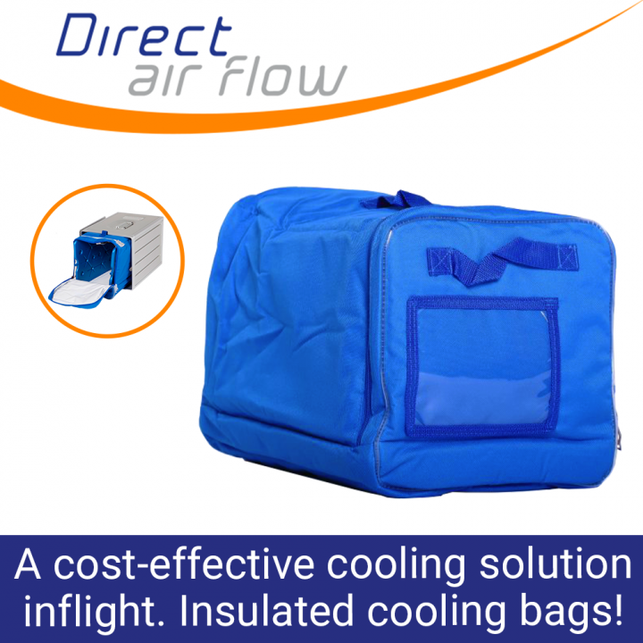 airline catering cooling bags, cooling bags, inflight insulated catering bags, insulated cooling box, catering, inflight insulated storage bags, inflight cooling, ATLAS standard, thermal insulated cooling bag, aircraft cabin cooling bags - Direct Air Flow