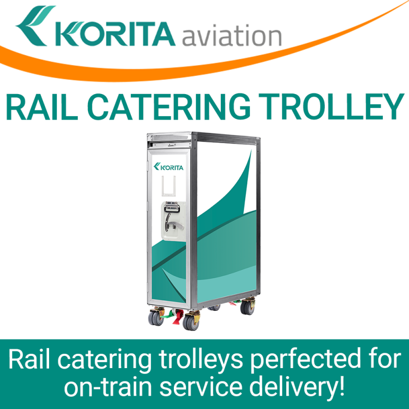 Rail catering trolleys, railway catering trolleys, rail industry service trolleys, onboard service trolleys, rail galley trolleys - Korita Aviation