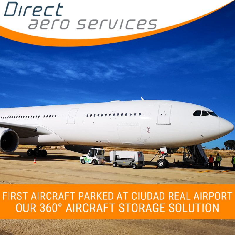 First Aircraft Parked with our 360°Aircraft Storage Solution! - Direct Aero Services