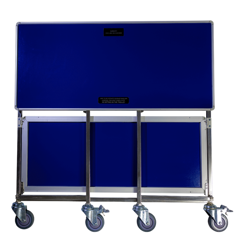 Aluflite folding trolley, aviation folding trolley, airline folding trolley, inflight folding trolley, folding service trolley - Korita Aviation