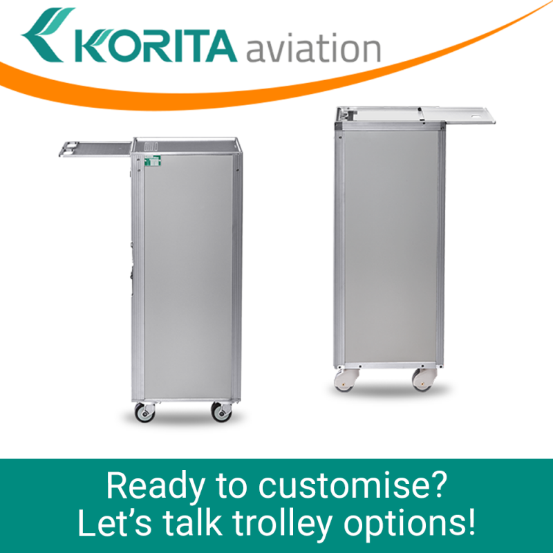 airline cart options, airline trolley options, rail service caddy options, rail catering trolley options, inflight catering trolley options, atlas trolley options, airline cart table top options, catering trolley options - Korita Aviation