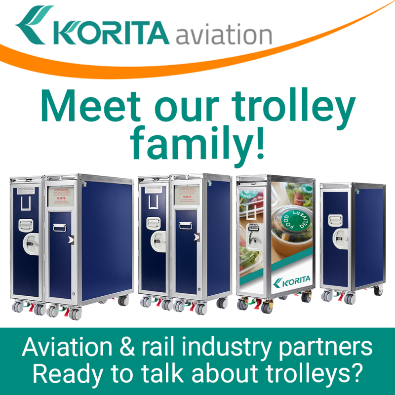 airline carts, airline trolleys, ATLAS trolleys, KSSU trolleys, rail catering trolleys, rail service caddy carts, at-seat trolleys, inseat trolleys, inflight catering trolleys, waste trolleys, waste disposal carts - Korita Aviation