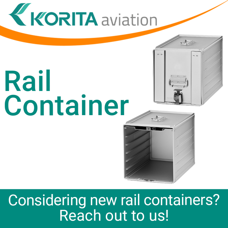 rail containers, rail catering container, standard units, railcar galley storage containers, on-train storage, catering containers, railway catering container - Korita Aviation