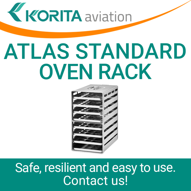 ATLAS standard oven racks, inflight galley, galley oven trays, aircraft galley oven racks, airplane oven racks, Aluflite oven racks, aviation oven racks, airline catering oven racks - Korita Aviation