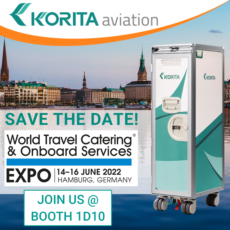 WTCE, WTCE 2022, World Travel Catering & Onboard Services Expo, Booth 1D10, Korita Aviation, Galley, Catering equipment, Cabin interior products – Korita Aviation