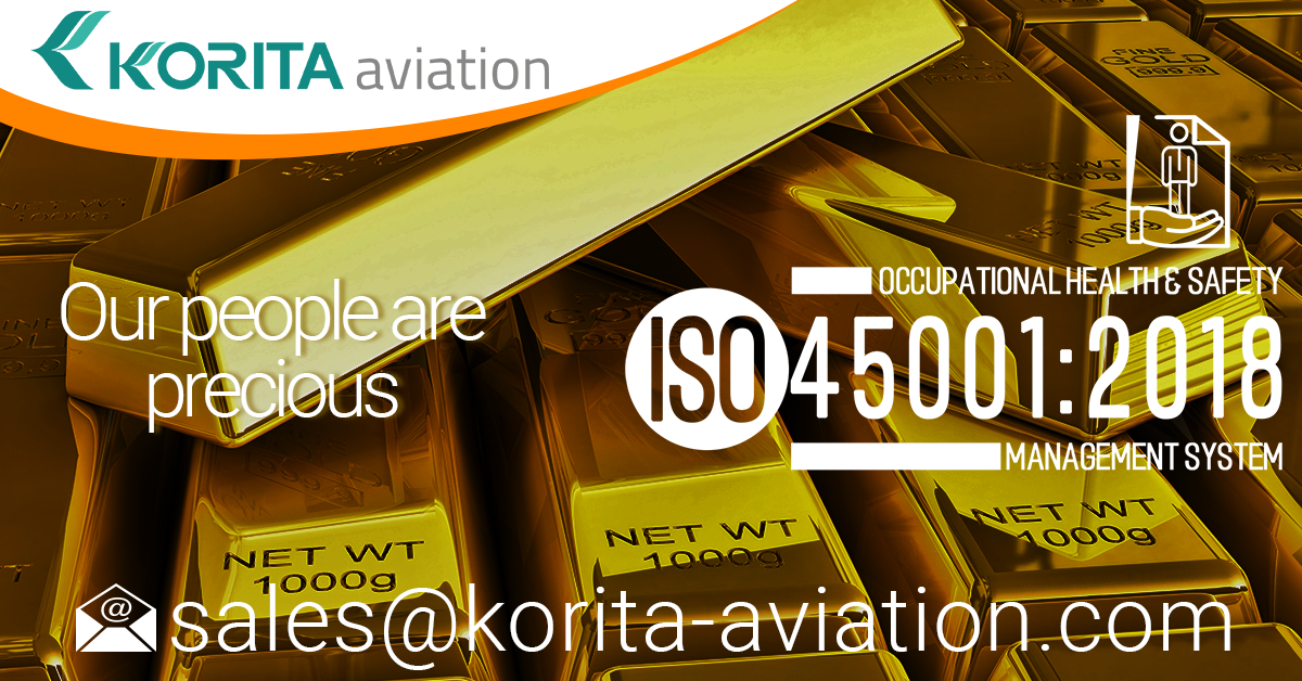 Korita Aviation is certified for ISO 45001:2018 - OHSMS