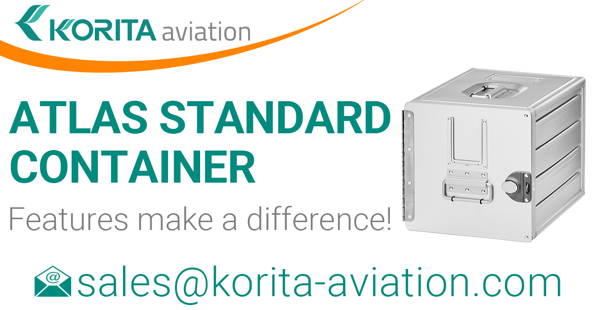 airline inflight storage, Aluflite containers, ATLAS standard, standard units, atlas containers, ATLAS galley, aircraft storage, airline carriers, airline containers - Korita Aviation