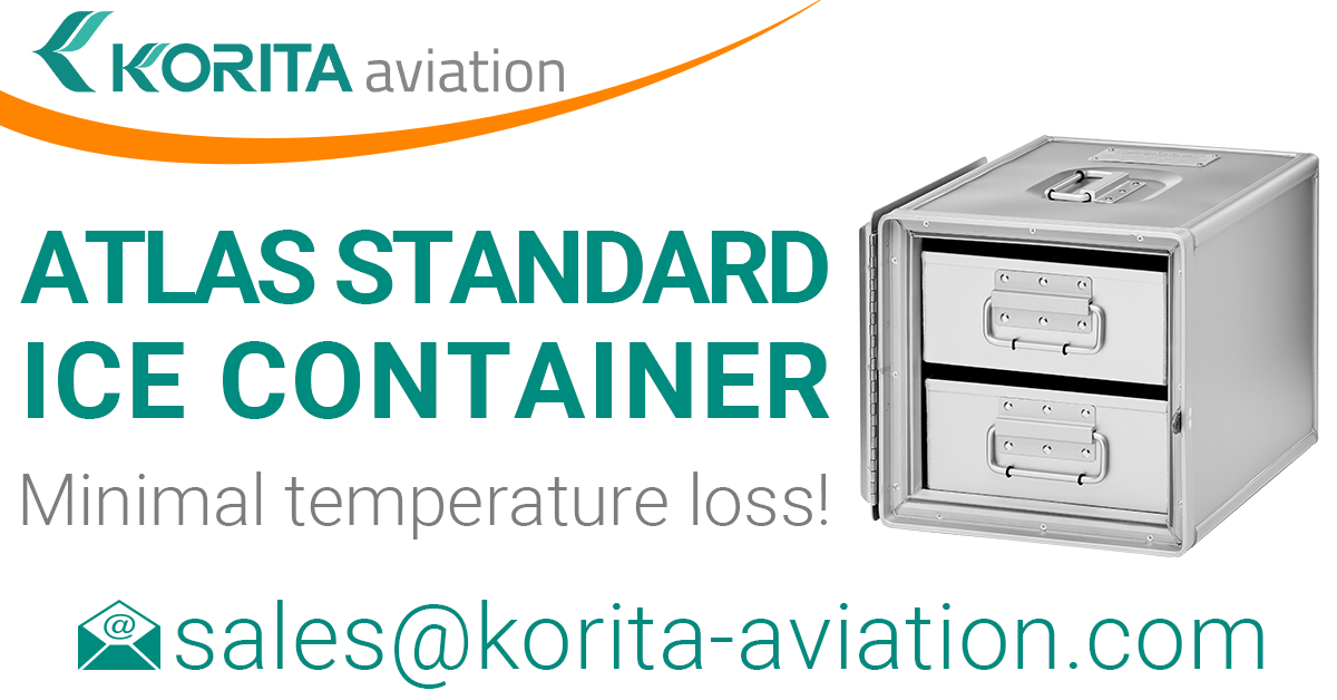 ATLAS ice container, airline inflight storage, Aluflite insulated containers, ATLAS standard, standard units, atlas ice containers, ATLAS galley, aircraft storage, airline carriers, airline containers - Korita Aviation