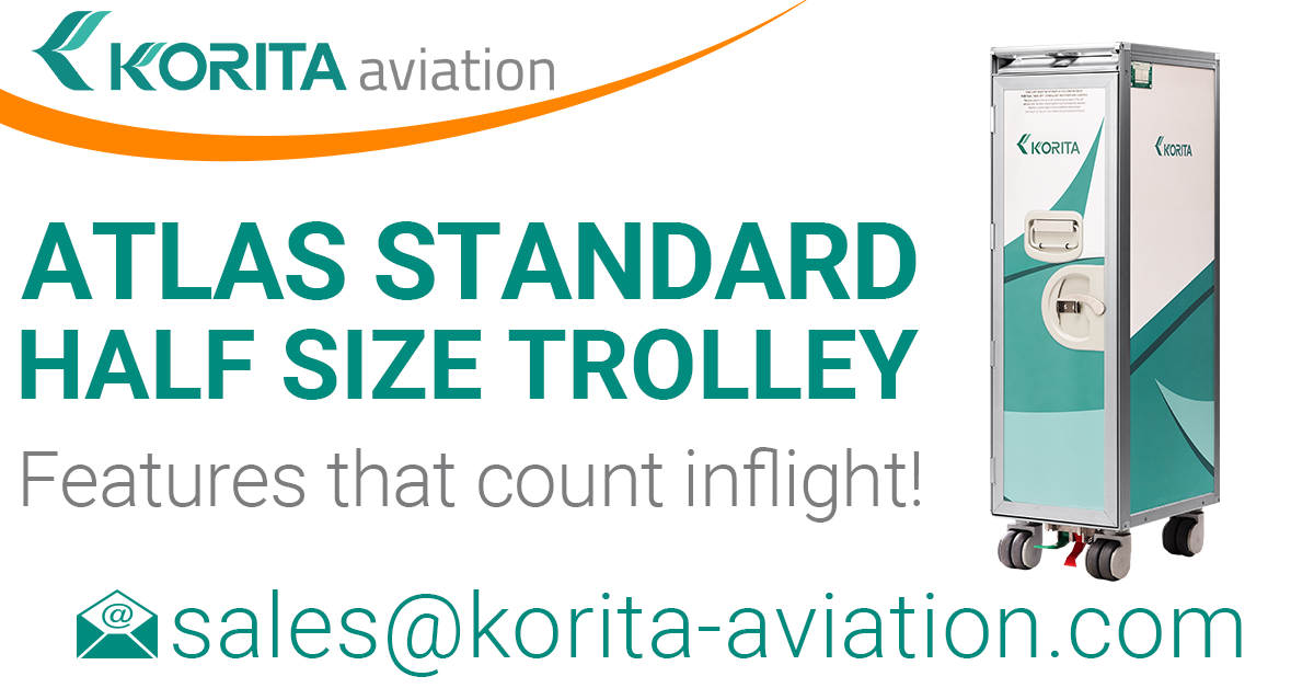 aviation trolley news, aluflite trolleys, airline carts, airline trolleys, ATLAS standard half size trolleys,airline carts, airline snack carts, airline caddy, airline meal trolley, inflight trolley, galley inserts, catering trolley -Korita Aviation