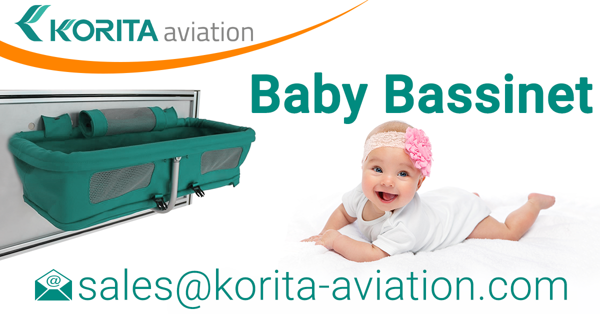 Airline baby bassinet, aluflite baby bassinet, aviation baby bassinet, baby bassinet manufacturers, aircraft interior baby bassinet - Korita Aviation