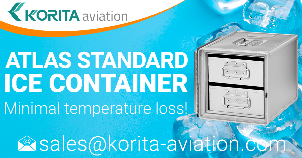 ATLAS ice container, airline inflight storage, Aluflite insulated containers, ATLAS standard, standard units, atlas ice containers, ATLAS galley, aircraft storage, airline carriers, airline containers, cooling solutions- Korita Aviation