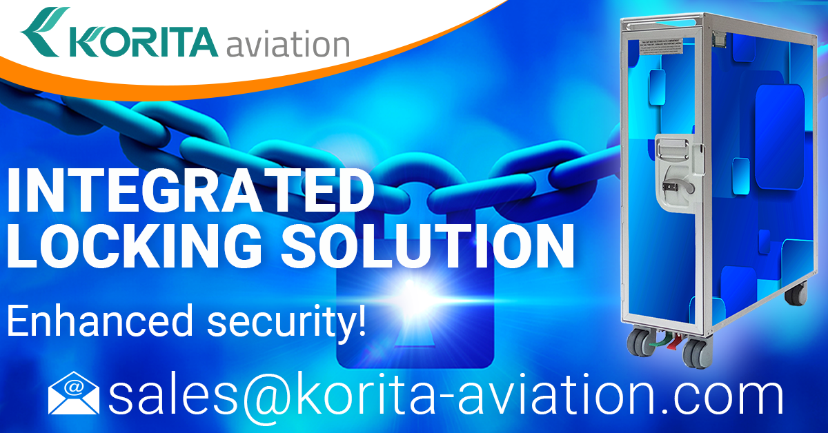 integrated locking solution,additional padlock/seal option, airline cart options, trolley options, trolley lock solution, duty-free trolleys, enhanced trolley security - Korita Aviation