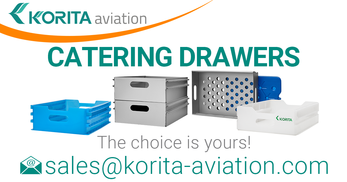 drawers, catering drawers, airline polypropylene drawers, 3-runner drawers, airline trolley drawers, airline cart drawers, ATLAS drawers, aluminium drawers - Korita Aviation