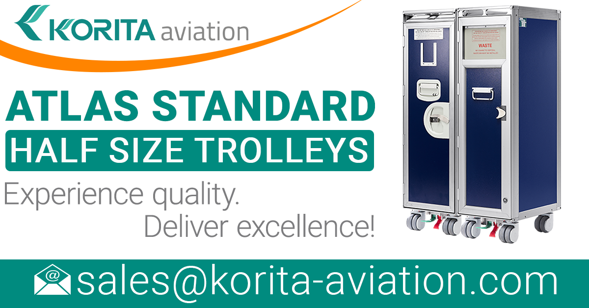 airline carts, airline trolleys, ATLAS trolleys, KSSU trolleys, service caddy carts, inflight catering trolleys, waste trolleys, waste disposal carts, aviation news, aircraft cabin equipment news - Korita Aviation