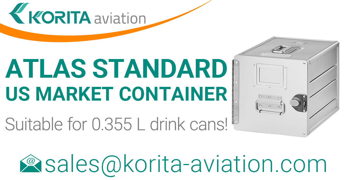 airline inflight storage, Aluflite containers, ATLAS standard, standard units, atlas containers, ATLAS galley, aircraft storage, airline carriers, US market containers - Korita Aviation