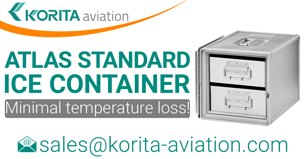 ATLAS ice container, airline inflight storage, Aluflite insulated containers, ATLAS standard, standard units, atlas ice containers, ATLAS galley, aircraft storage, airline carriers, airline containers, cooling solutions- Korita Aviation