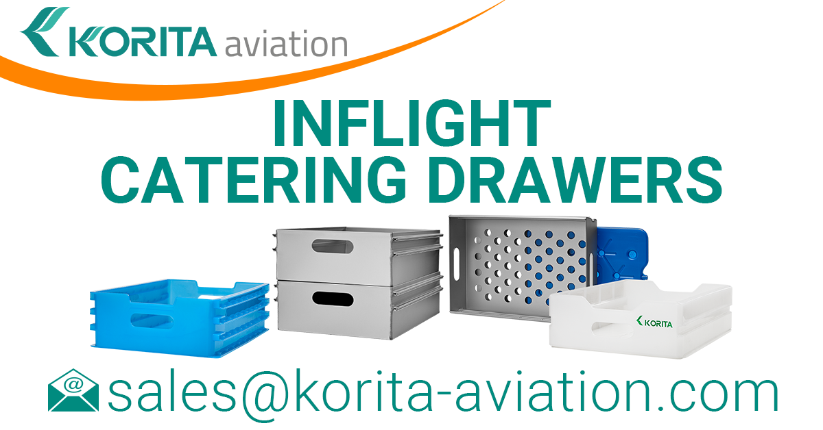 drawers, catering drawers, airline polypropylene drawers, 3-runner drawers, airline trolley drawers, airline cart drawers, ATLAS drawers, aluminium drawers - Korita Aviation