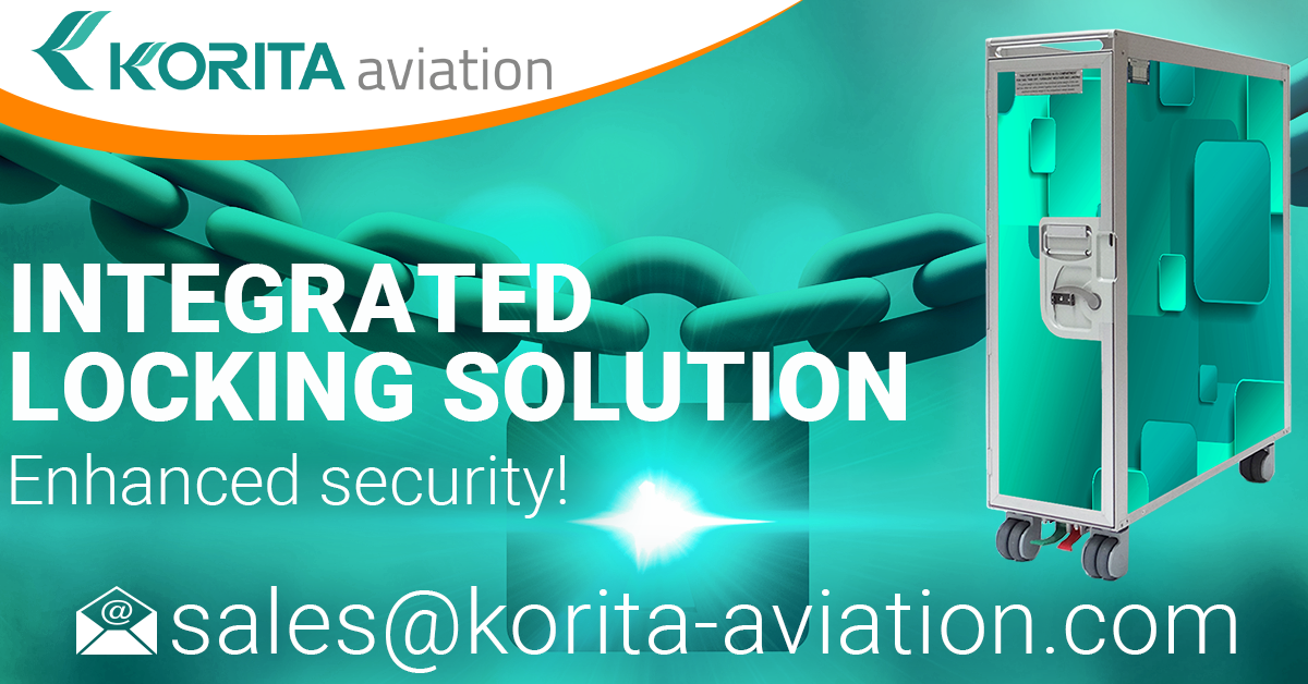 integrated locking solution, additional padlock/seal option, airline cart options, trolley options, trolley lock solution, duty-free trolleys, enhanced trolley security, trolley specification options - Korita Aviation