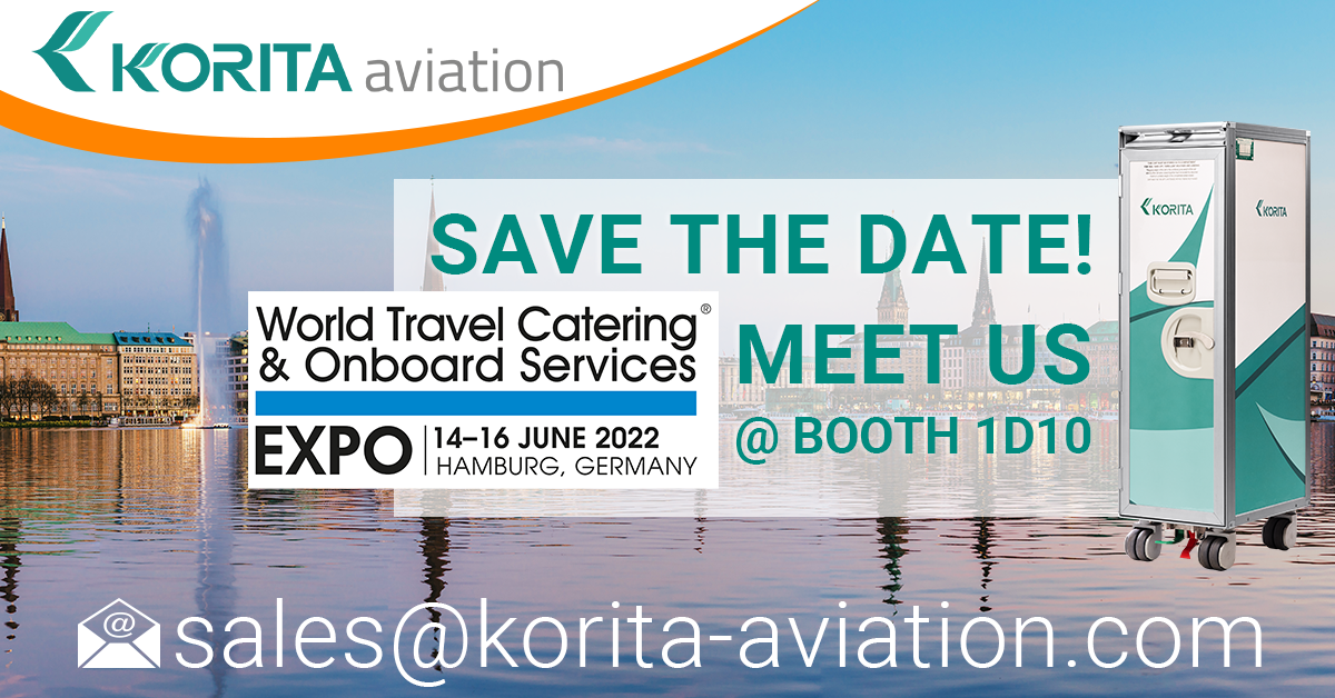 WTCE, WTCE 2022, World Travel Catering & Onboard Services Expo, Booth 1D10, Korita Aviation, Galley, Catering equipment, Cabin interior products – Korita Aviation