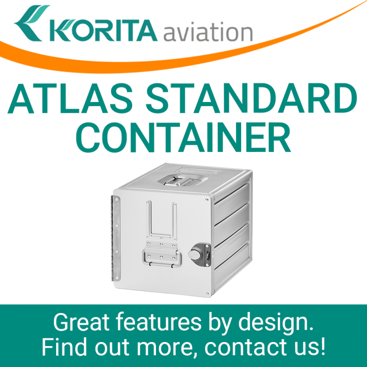 airline inflight storage, Aluflite containers, ATLAS standard, standard units, atlas containers, ATLAS galley, aircraft storage, airline carriers, airline containers - Korita Aviation