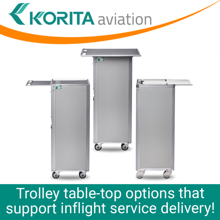 airline cart options, airline trolley options, rail service caddy options, rail catering trolley options, inflight catering trolley options, atlas trolley options, airline cart table top options, catering trolley options - Korita Aviation