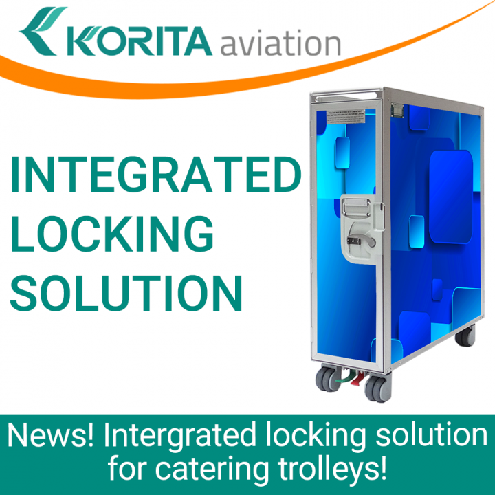 integrated locking solution,additional padlock/seal option, airline cart options, trolley options, trolley lock solution, duty-free trolleys, enhanced trolley security - Korita Aviation