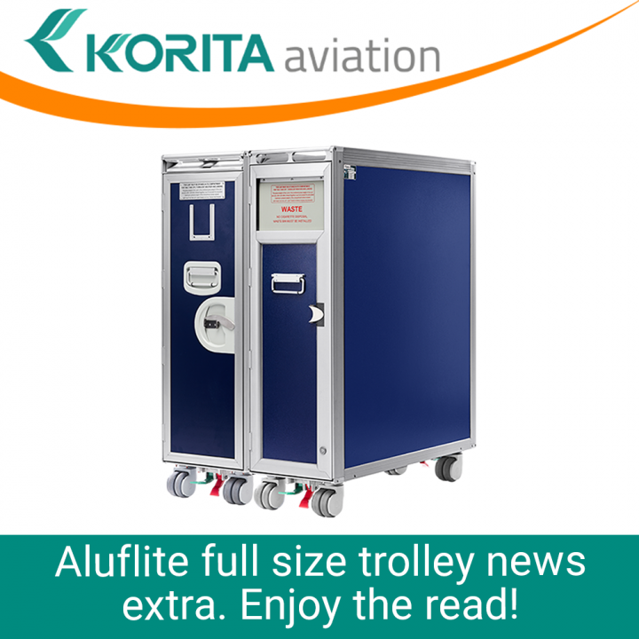 airline carts, airline trolleys, ATLAS trolleys, KSSU trolleys, service caddy carts, inflight catering trolleys, waste trolleys, waste disposal carts, aviation news, aircraft cabin equipment news - Korita Aviation