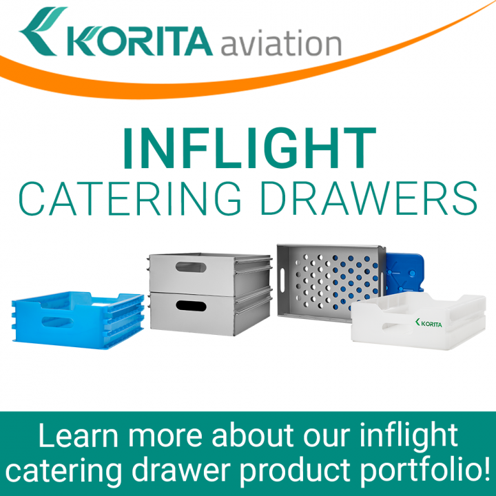 drawers, catering drawers, airline polypropylene drawers, 3-runner drawers, airline trolley drawers, airline cart drawers, ATLAS drawers, aluminium drawers - Korita Aviation