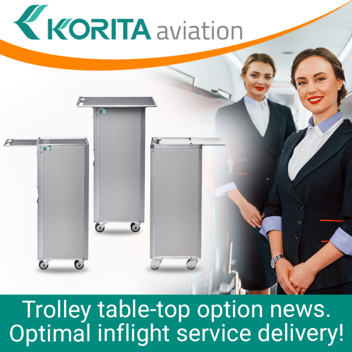 airline cart options, airline trolley options, rail service caddy options, rail catering trolley options, inflight catering trolley options, atlas trolley options, airline cart table top options, catering trolley options - Korita Aviation