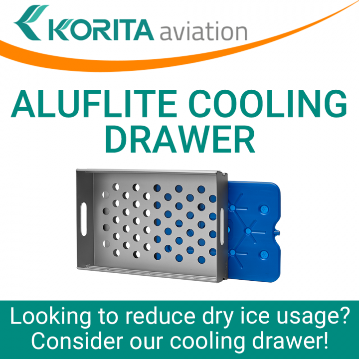 Aluflite cooling drawer, aluminium drawer, aluminum drawer, inflight catering drawers, airline catering drawers, aviation catering drawers, aircraft catering drawers, trolley drawers - Korita Aviation