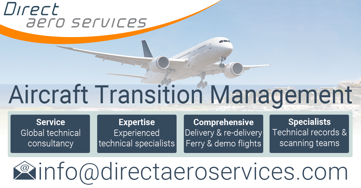 Aircraft Leasing, Lessors, Aircraft transitions, aircraft delivery, aircraft redeliveries, inspections, records inspections - Direct Aero Services